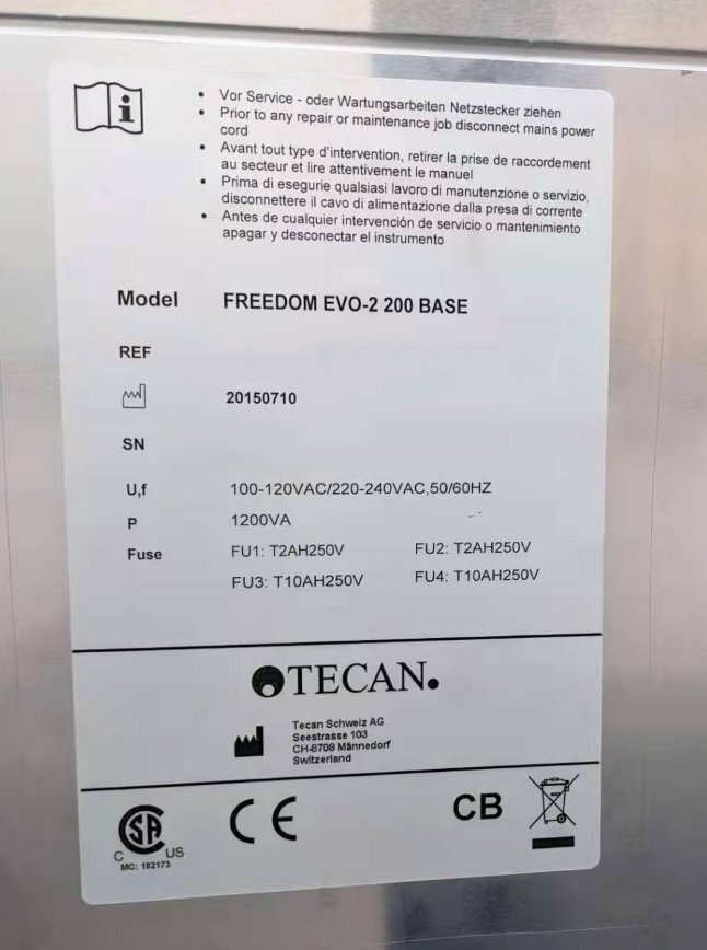 Photo Used TECAN Freedom EVO-2 200 For Sale