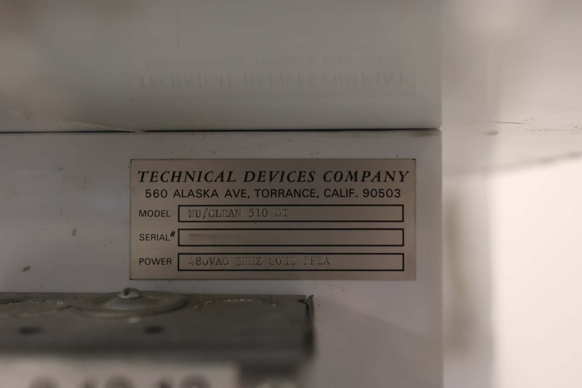 图为 已使用的 TECHNICAL DEVICES Nu / Clean 510 DI 待售