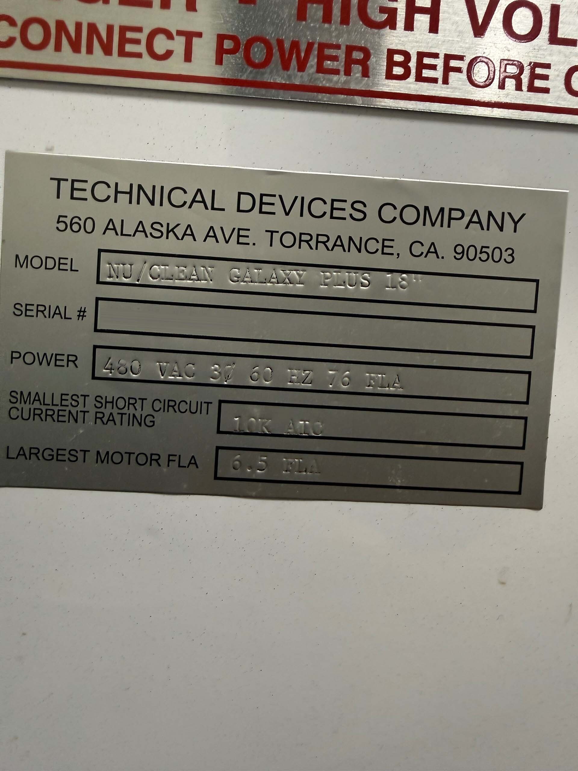 사진 사용됨 TECHNICAL DEVICES Nu / Clean Galaxy Plus 18 판매용