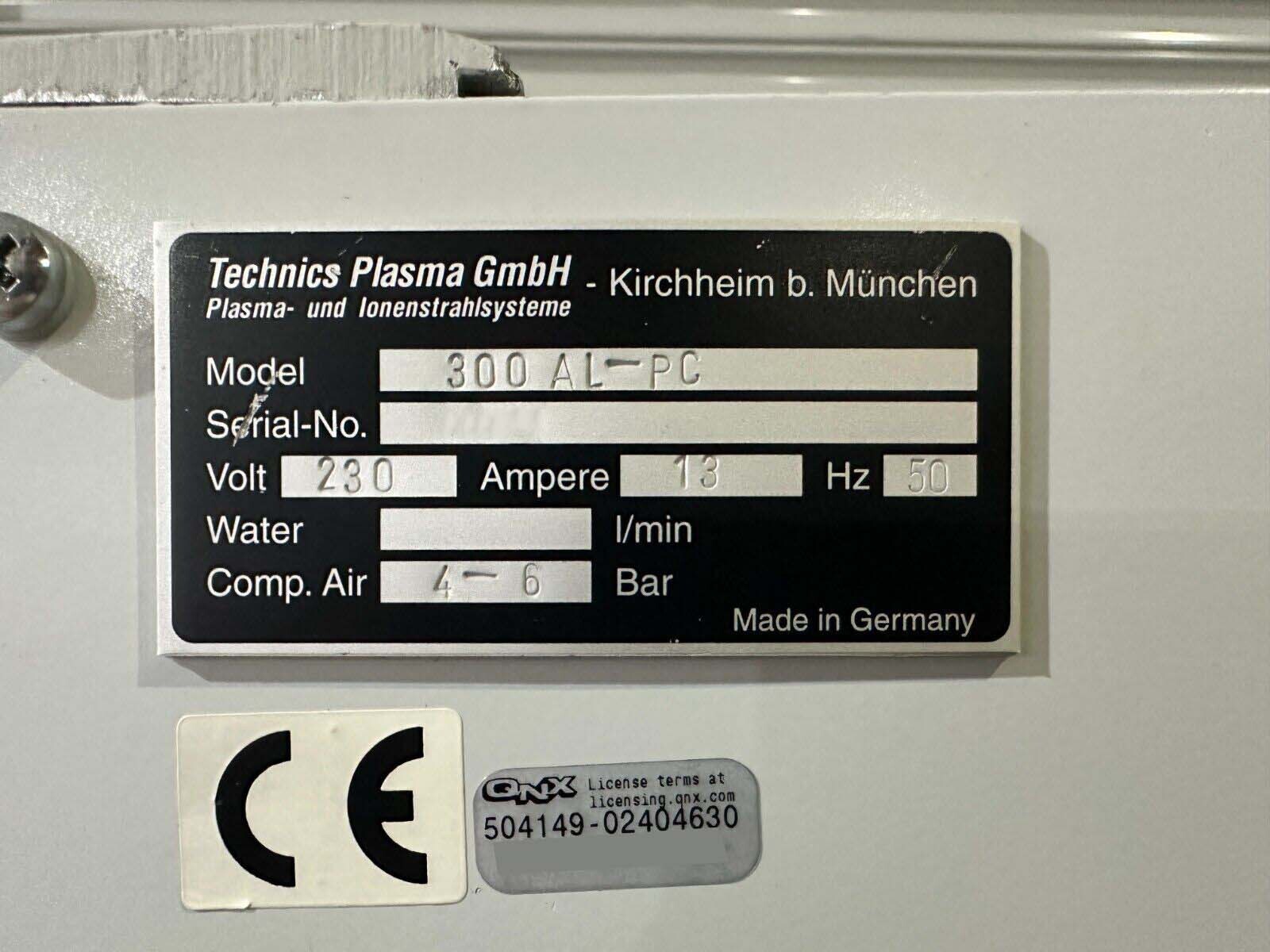 사진 사용됨 TECHNICS PLASMA GMBH 300 AL-PC 판매용