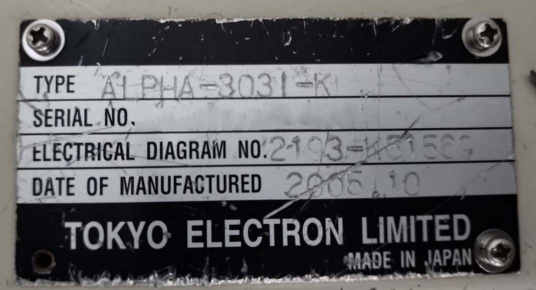 Foto Verwendet TEL / TOKYO ELECTRON Alpha 303i-K Zum Verkauf