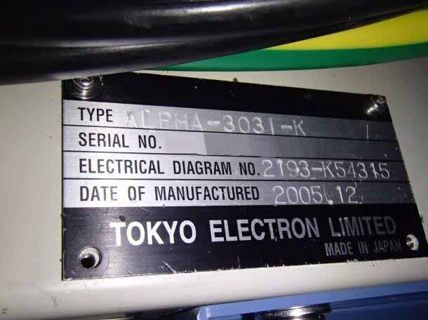 フォト（写真） 使用される TEL / TOKYO ELECTRON Alpha 303i 販売のために