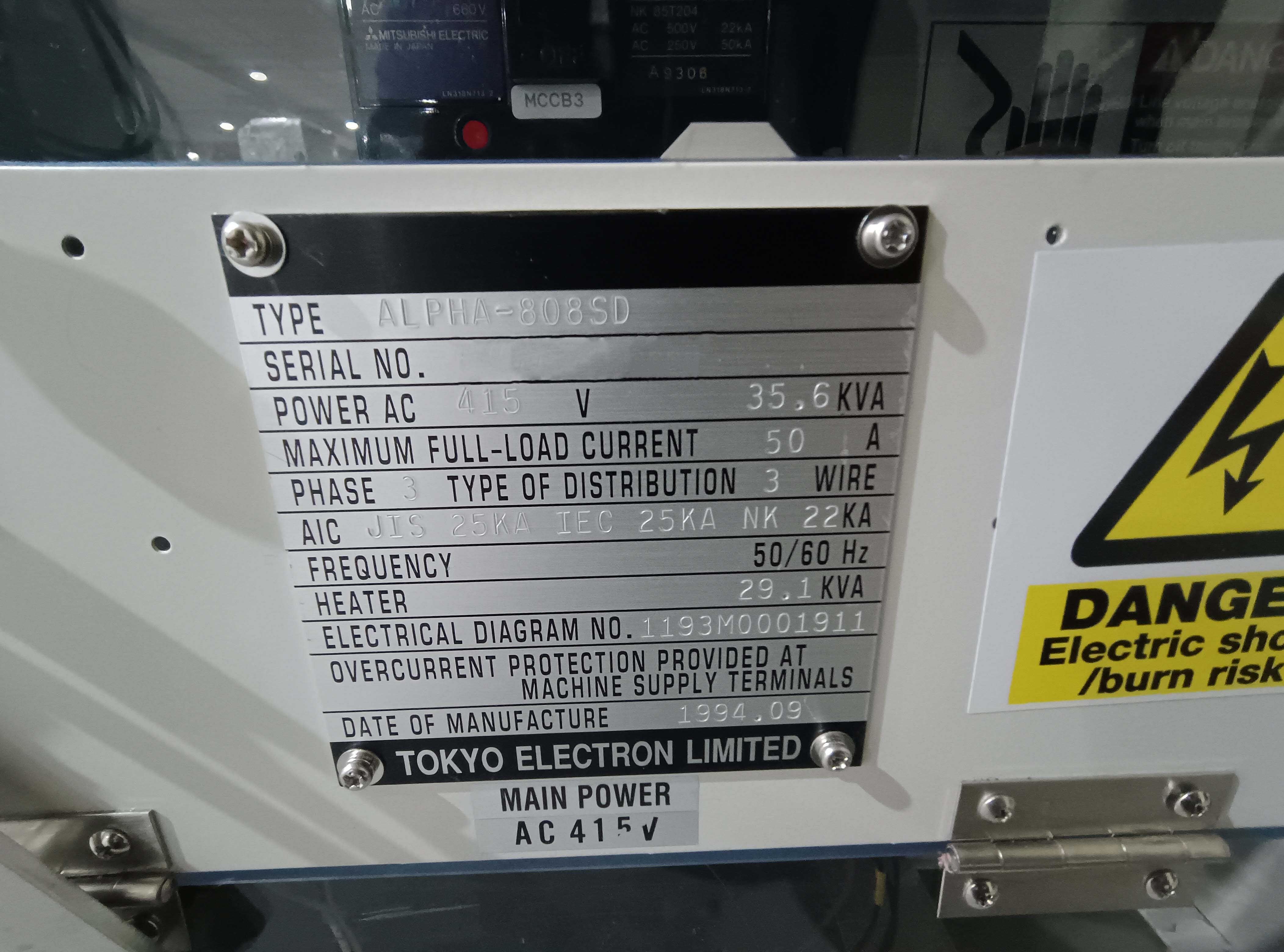 图为 已使用的 TEL / TOKYO ELECTRON Alpha 808SD 待售
