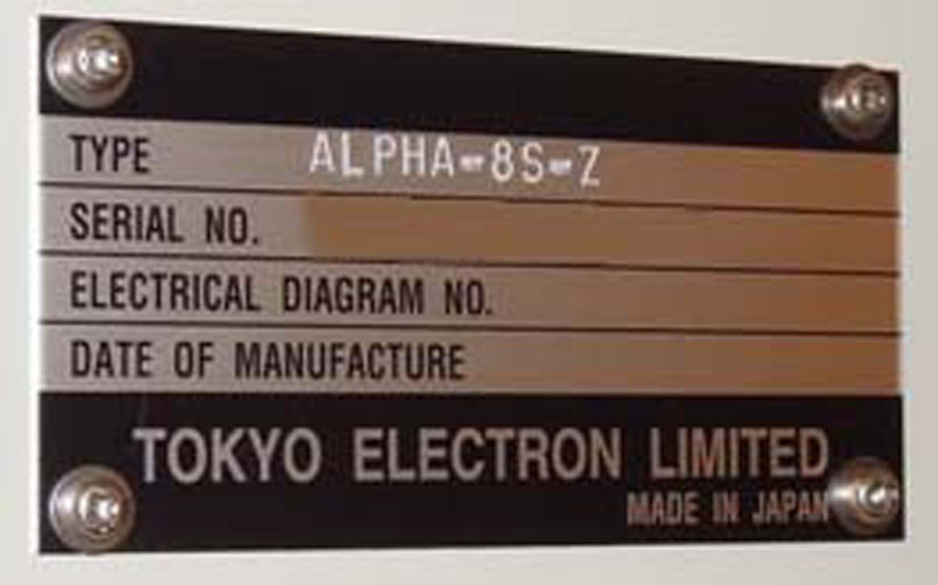 사진 사용됨 TEL / TOKYO ELECTRON Alpha 8S-Z 판매용