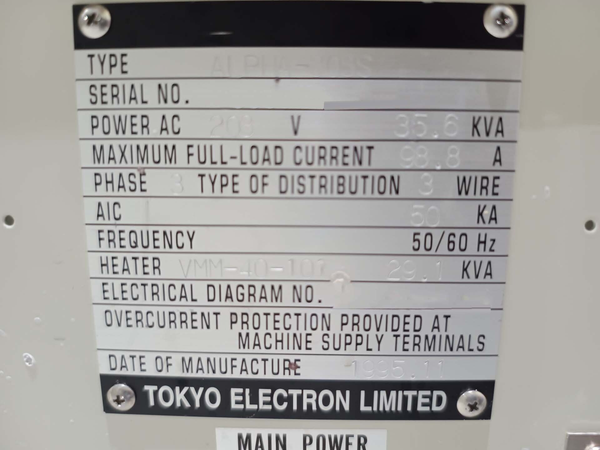 Foto Verwendet TEL / TOKYO ELECTRON Alpha 8S Zum Verkauf