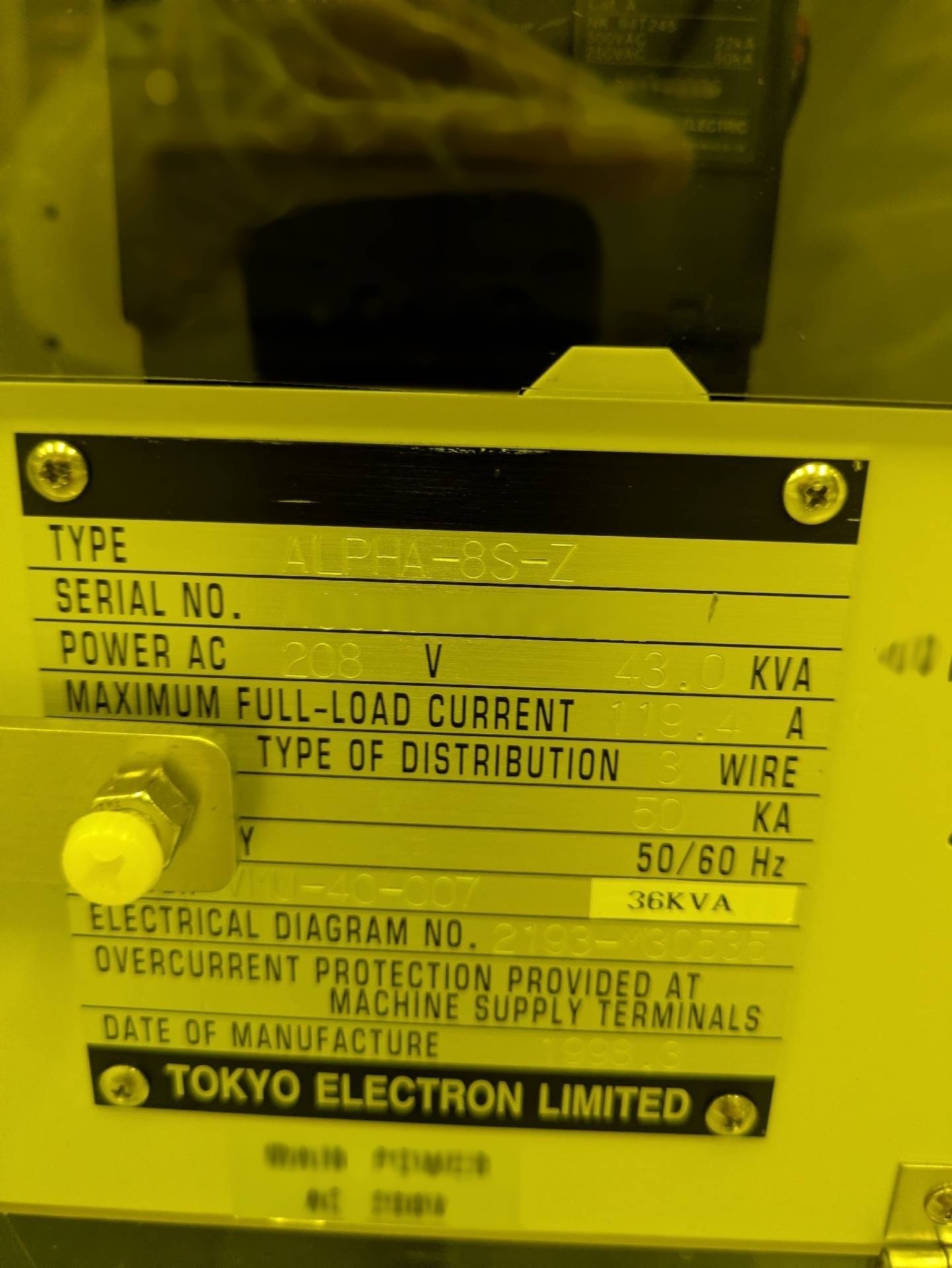 Foto Verwendet TEL / TOKYO ELECTRON Alpha 8S Zum Verkauf
