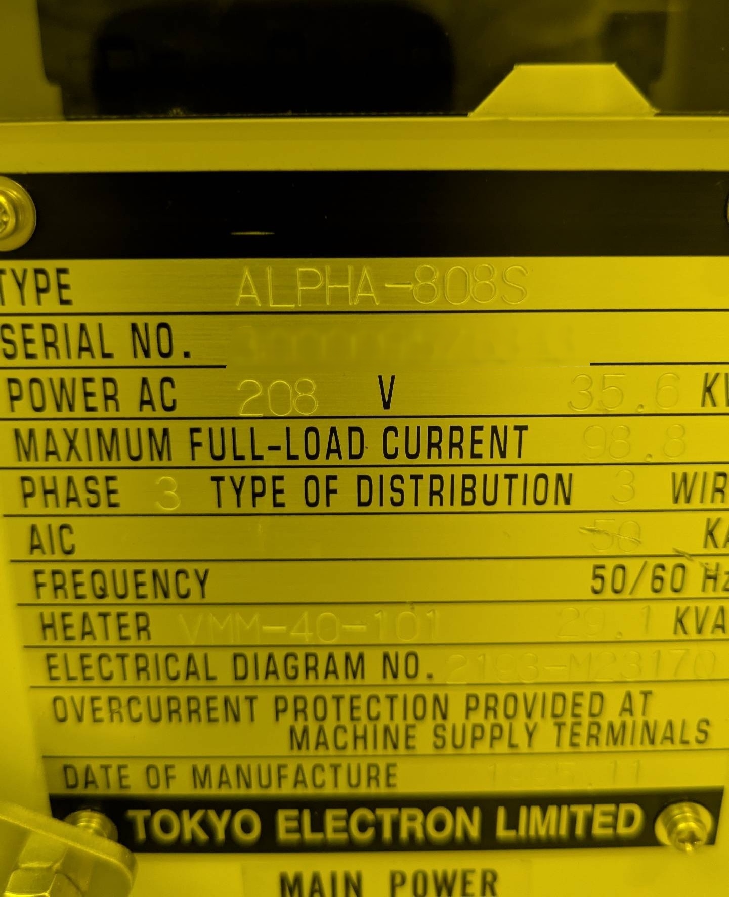 图为 已使用的 TEL / TOKYO ELECTRON Alpha 8S 待售