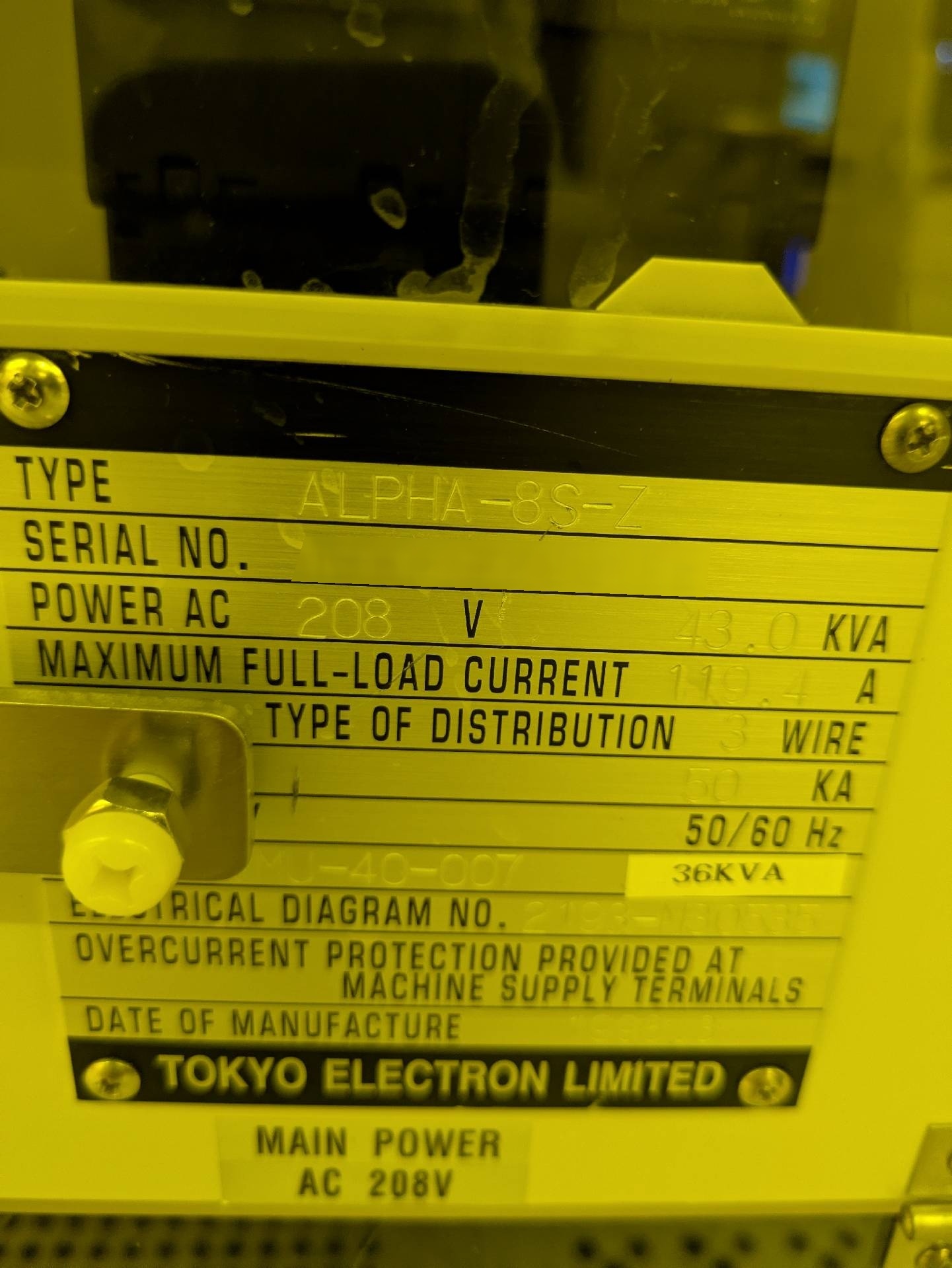 图为 已使用的 TEL / TOKYO ELECTRON Alpha 8S 待售