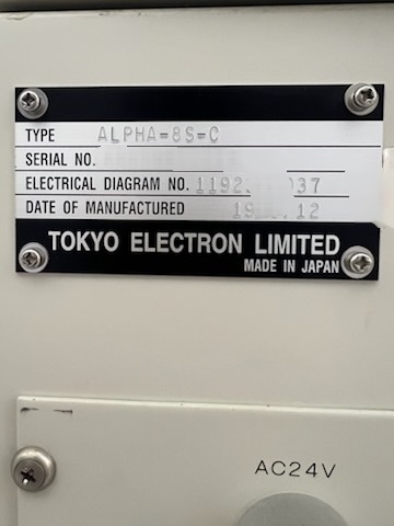 图为 已使用的 TEL / TOKYO ELECTRON Alpha 8S 待售