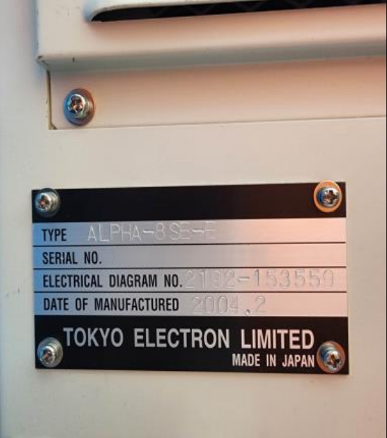 Foto Verwendet TEL / TOKYO ELECTRON Alpha 8SE-Z Zum Verkauf