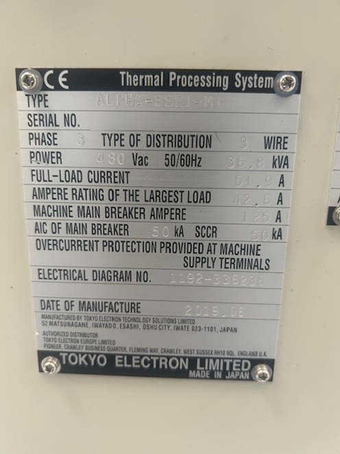 Foto Verwendet TEL / TOKYO ELECTRON Alpha 8SEi Zum Verkauf