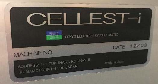 Photo Used TEL / TOKYO ELECTRON Cellesta-I For Sale