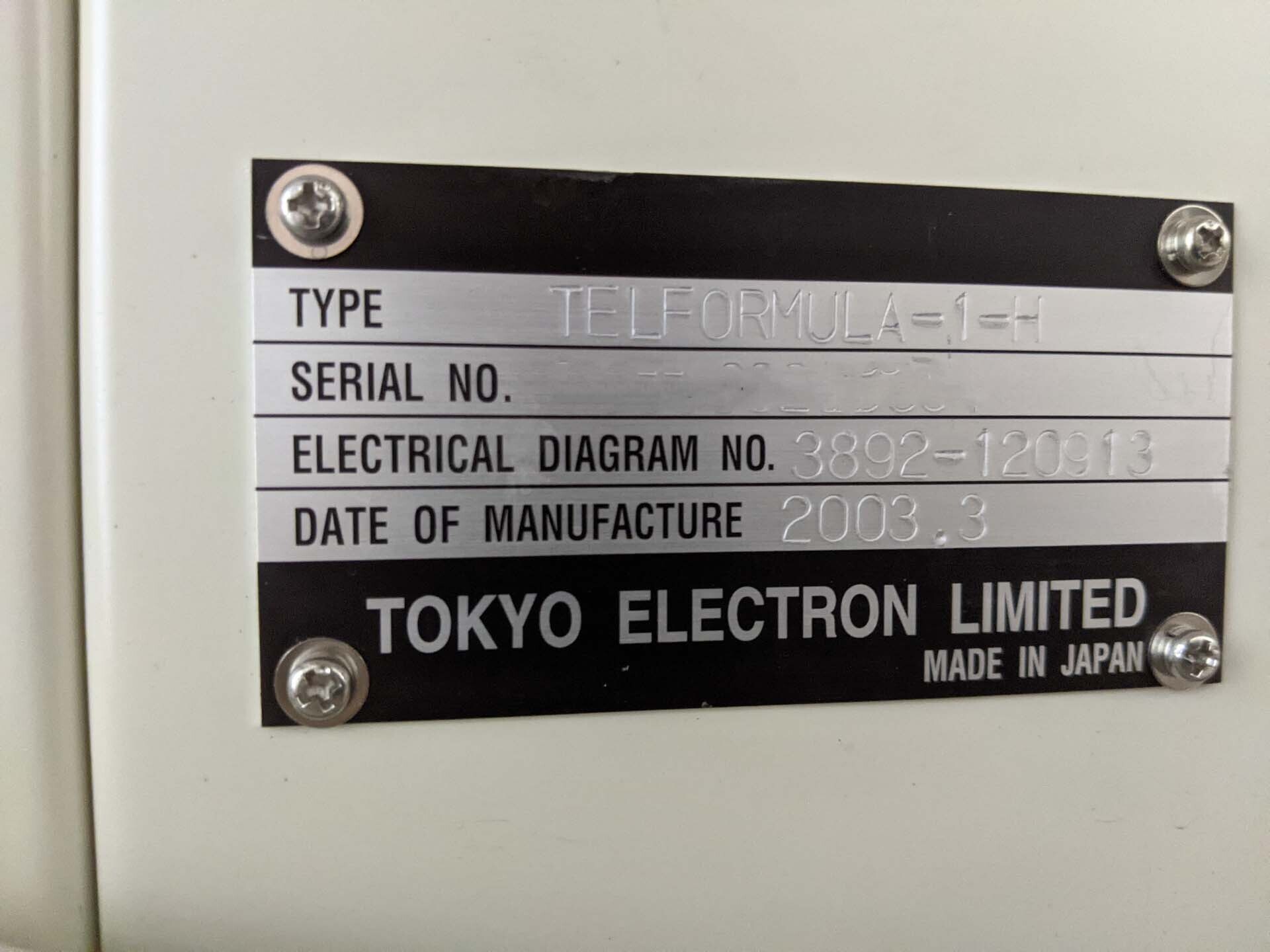 Photo Used TEL / TOKYO ELECTRON Formula For Sale