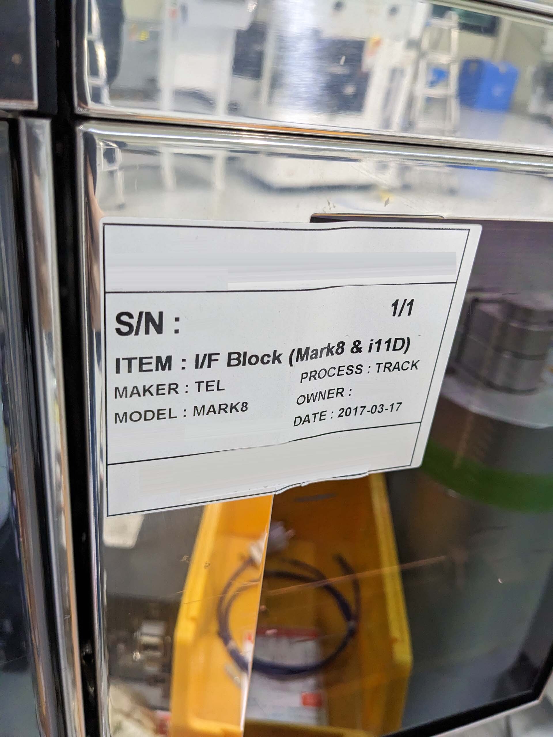 Foto Verwendet TEL / TOKYO ELECTRON I/F Block for Mark 8 / i11D Zum Verkauf