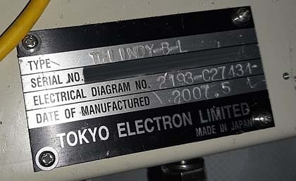 Photo Used TEL / TOKYO ELECTRON Indy-B-L For Sale