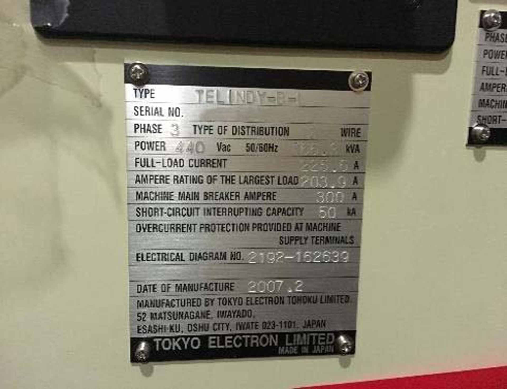 Photo Used TEL / TOKYO ELECTRON Indy For Sale