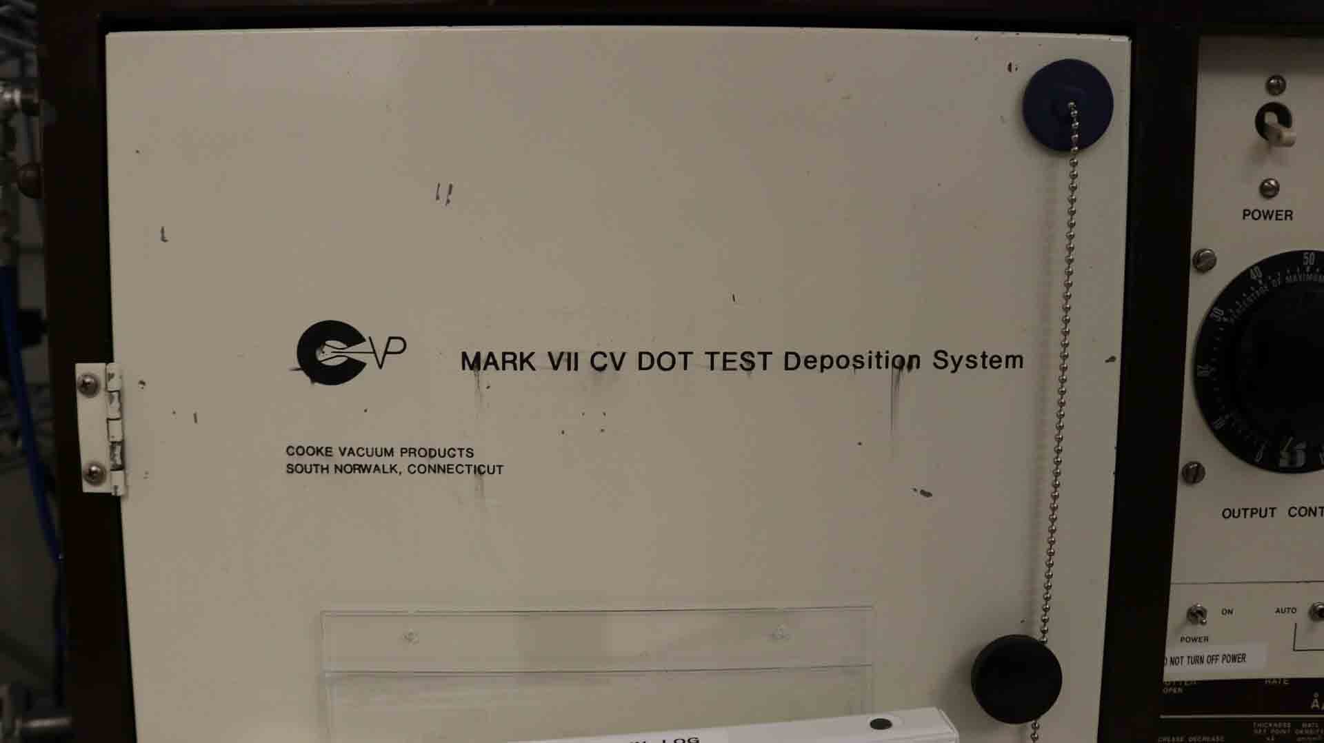 Photo Used COOKE VACUUM PRODUCTS / CVP Mark 7 For Sale