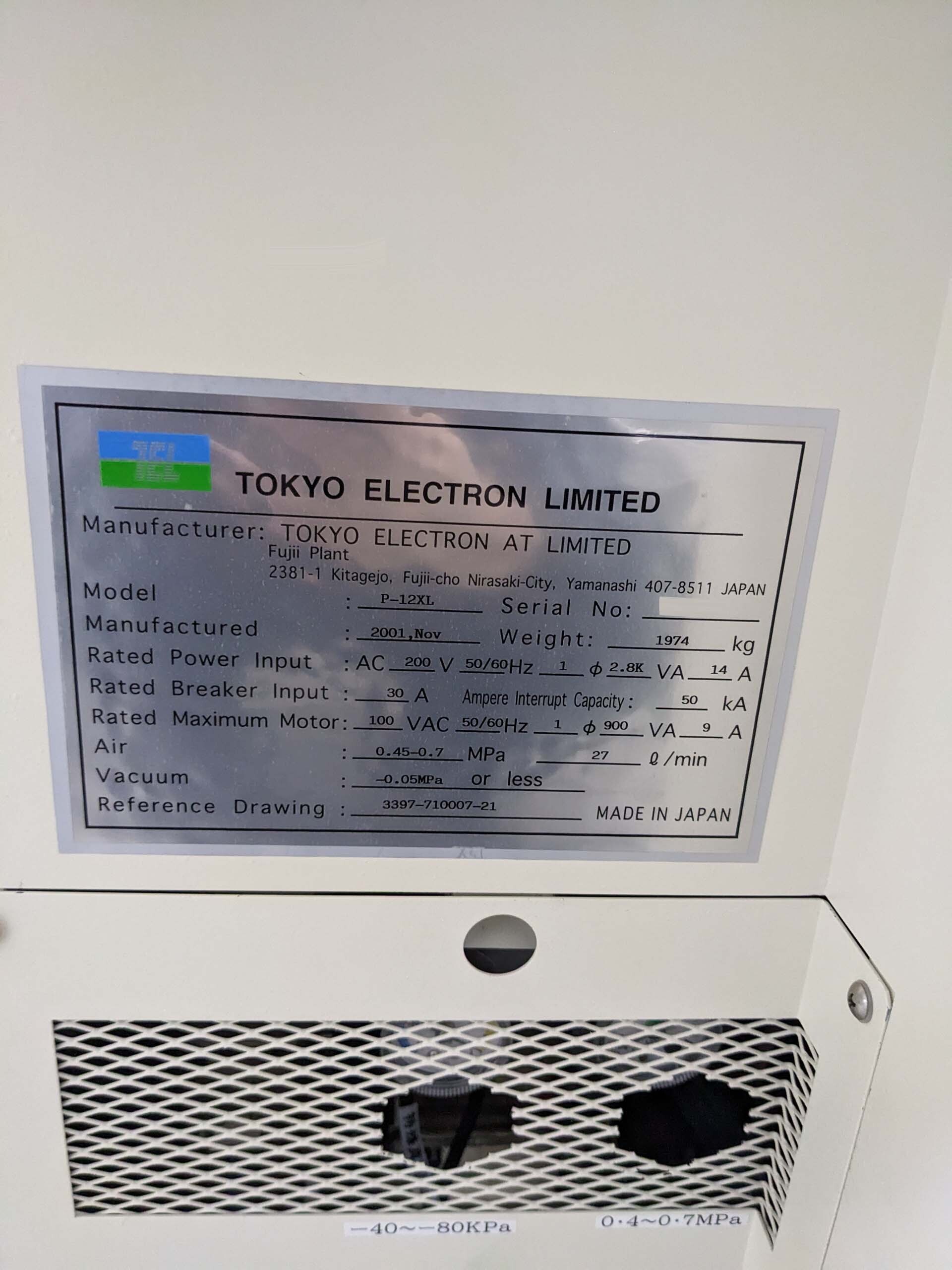 圖為 已使用的 TEL / TOKYO ELECTRON P-12XL 待售