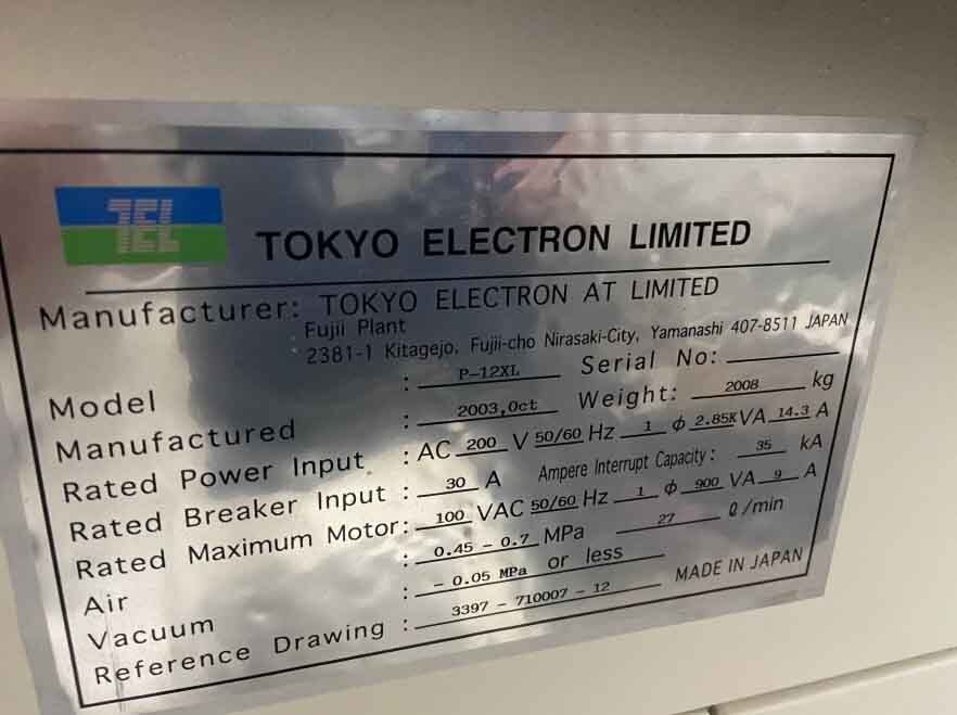 圖為 已使用的 TEL / TOKYO ELECTRON P-12XL 待售