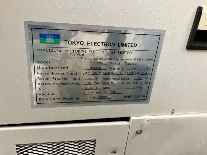 图为 已使用的 TEL / TOKYO ELECTRON P-12XL 待售