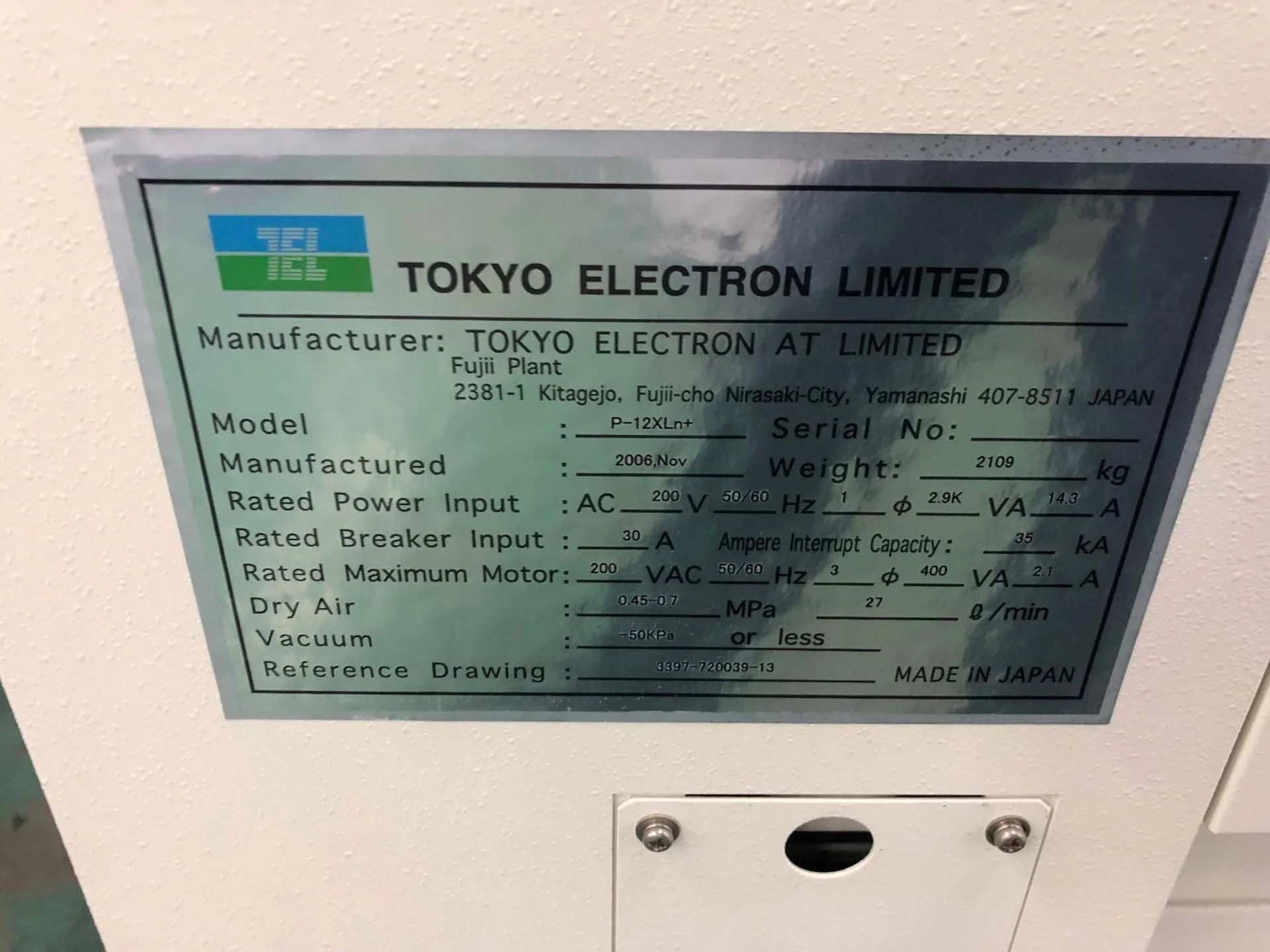 TEL / TOKYO ELECTRON P-12XLn+ プローバー はセール価格 TEL / TOKYO ELECTRON P-12XLn+ プローバー はセール価格