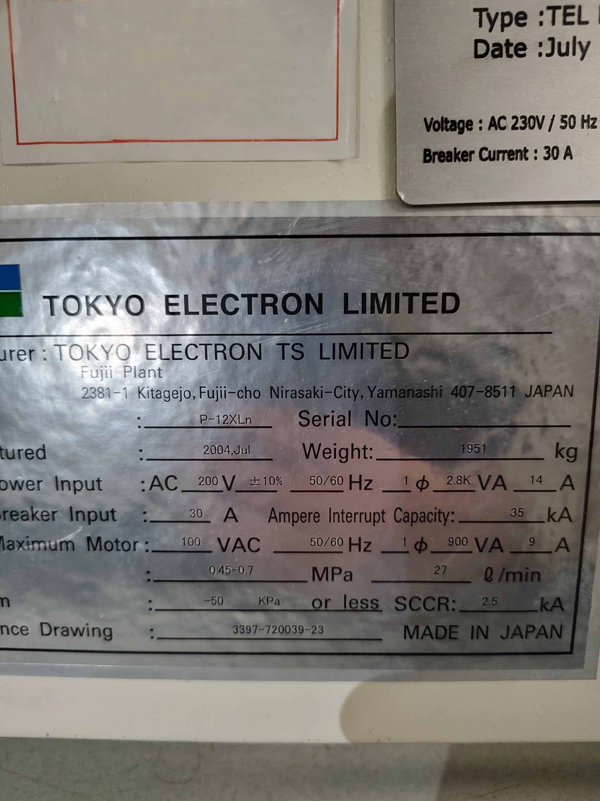 Photo Utilisé TEL / TOKYO ELECTRON P-12XLn À vendre