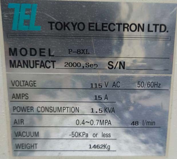フォト（写真） 使用される TEL / TOKYO ELECTRON P-8XL 販売のために