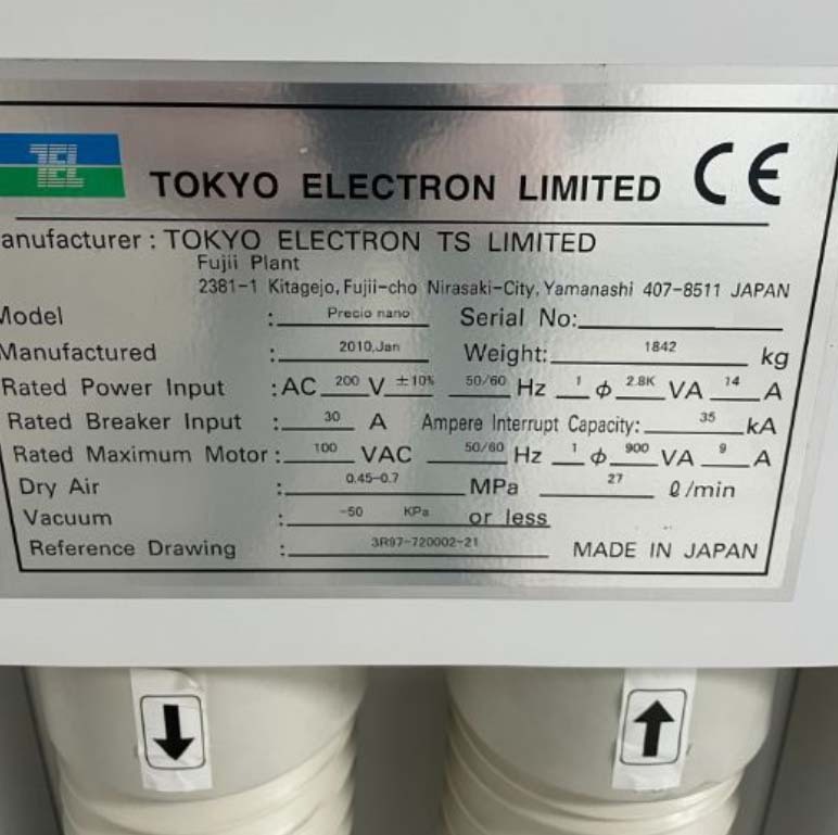 Photo Utilisé TEL / TOKYO ELECTRON Precio Nano À vendre