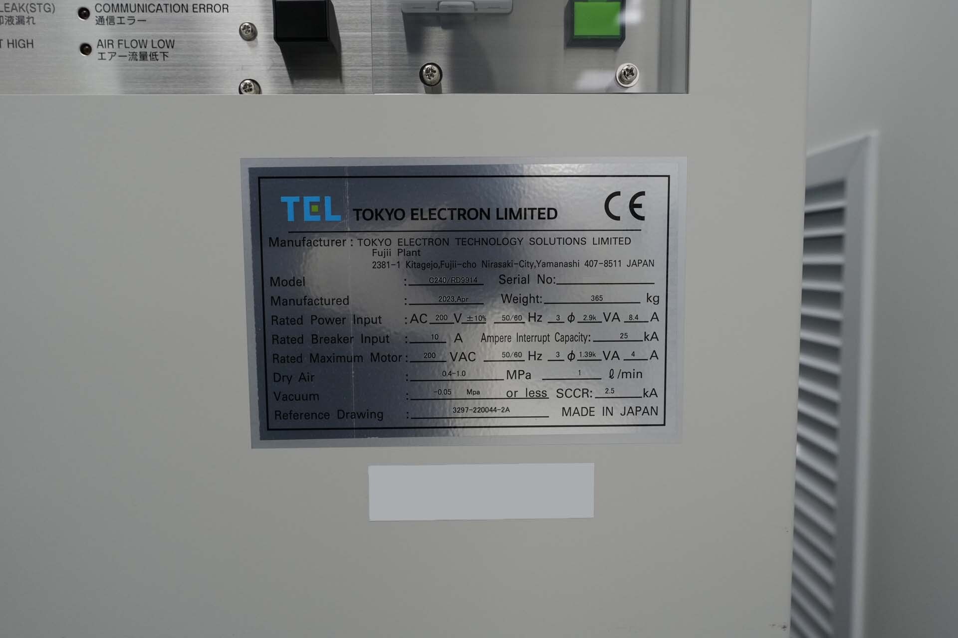 图为 已使用的 TEL / TOKYO ELECTRON Precio Octo 待售