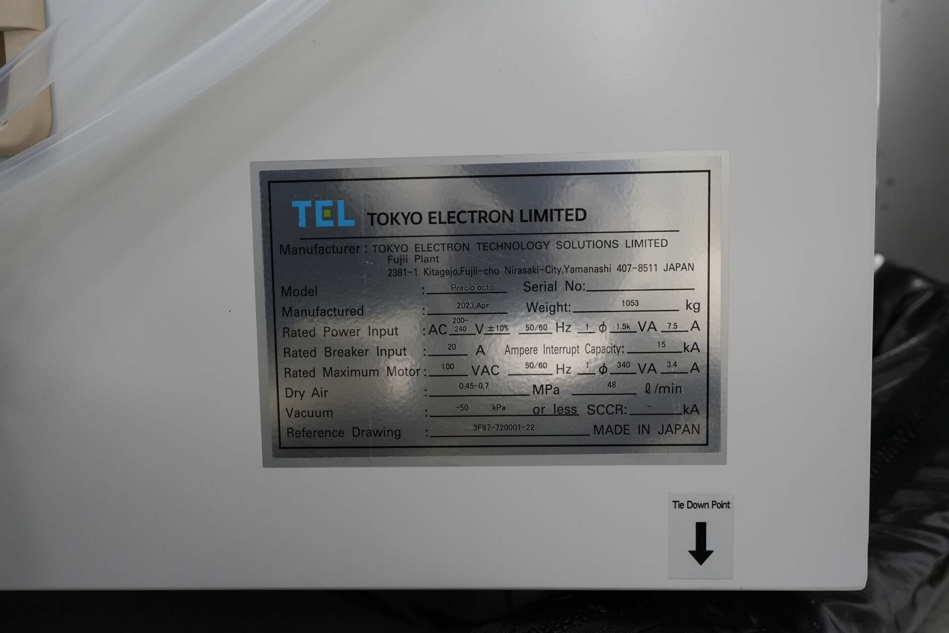 图为 已使用的 TEL / TOKYO ELECTRON Precio Octo 待售