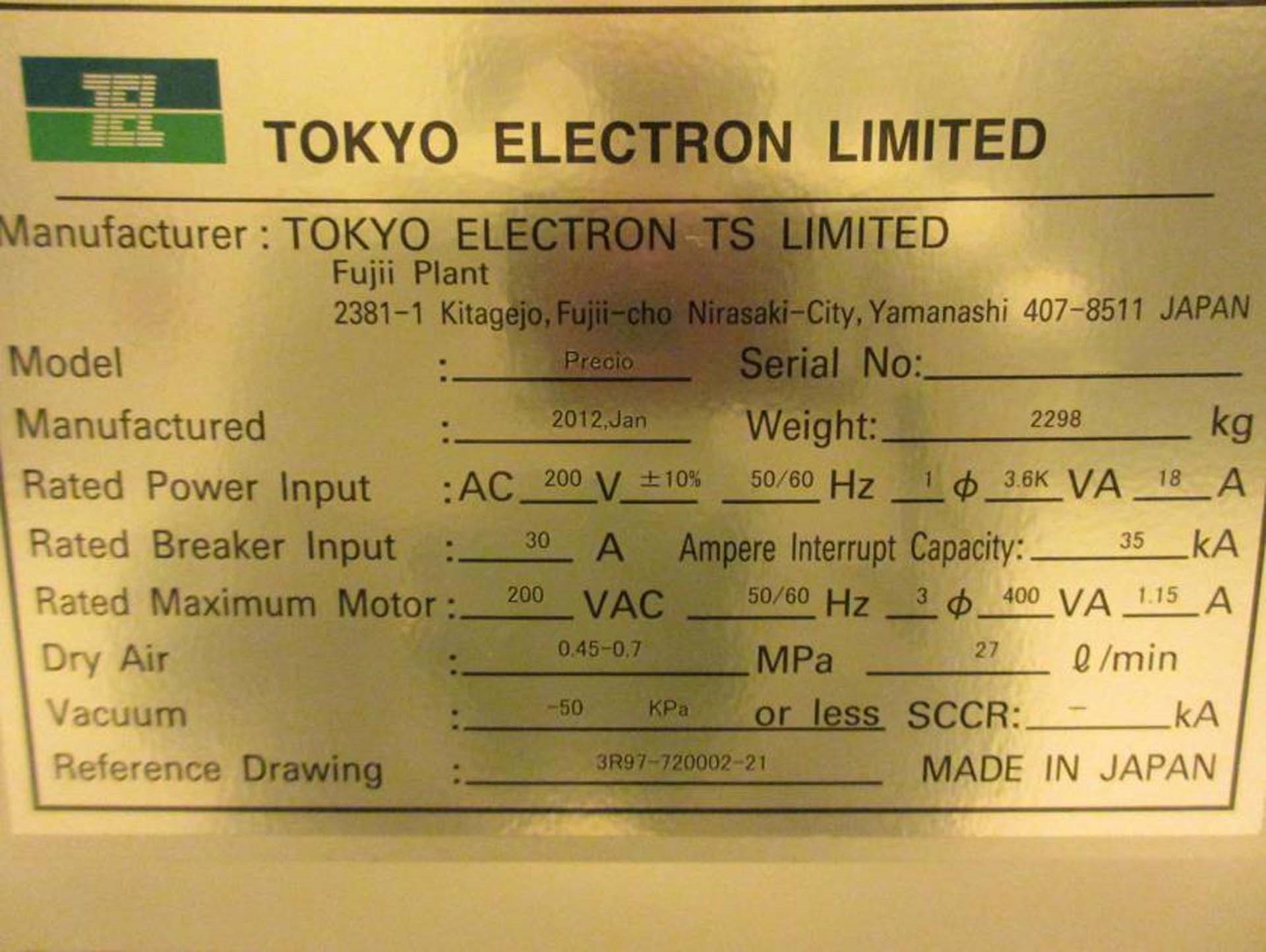 图为 已使用的 TEL / TOKYO ELECTRON Precio 待售