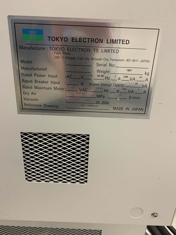 Foto Verwendet TEL / TOKYO ELECTRON Precio Zum Verkauf