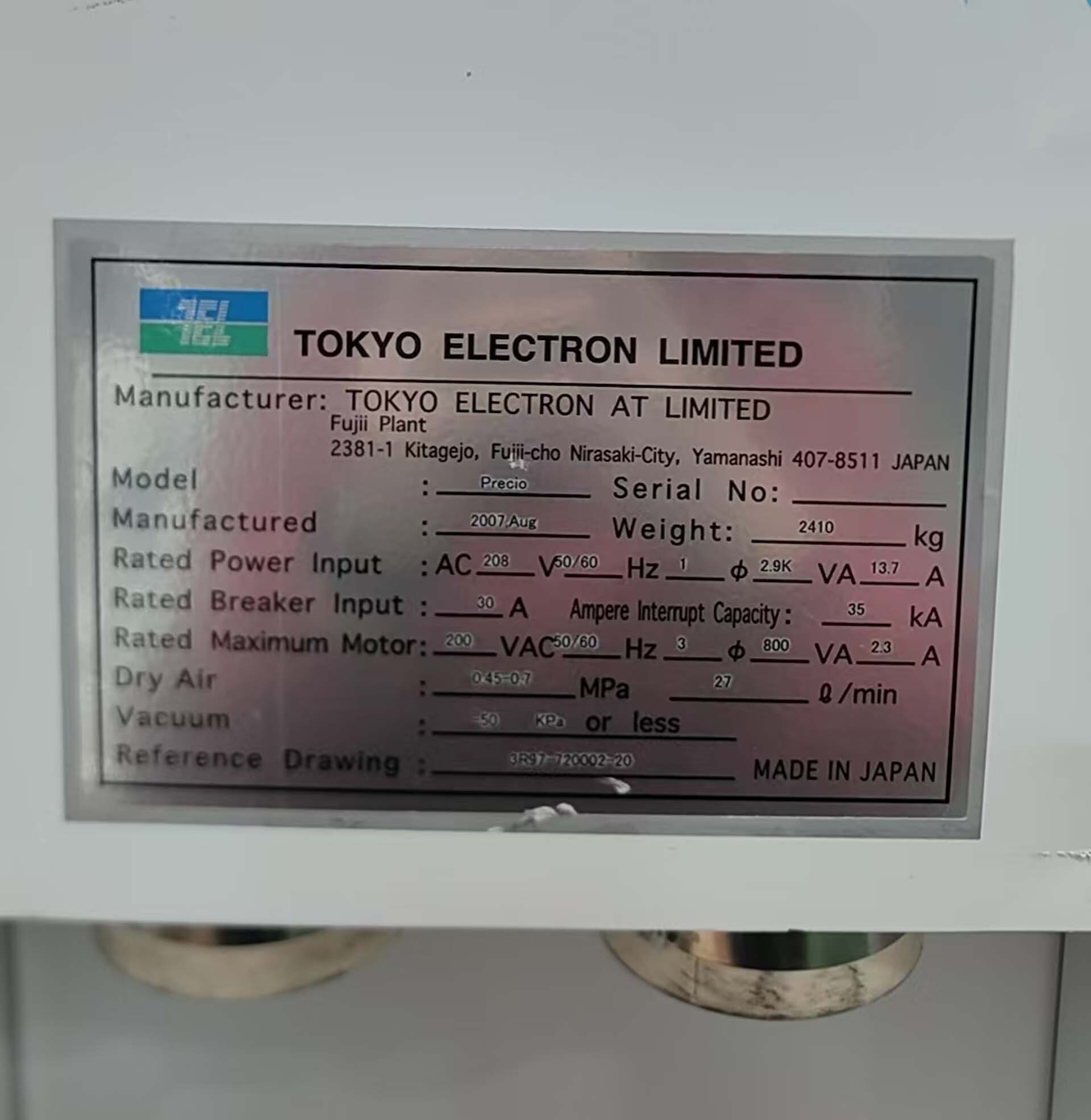 Foto Verwendet TEL / TOKYO ELECTRON Precio Zum Verkauf