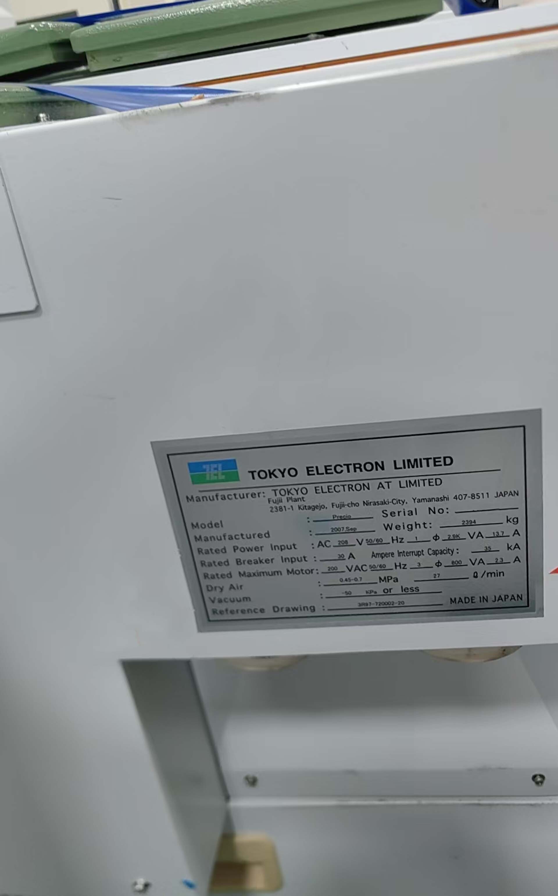 Photo Utilisé TEL / TOKYO ELECTRON Precio À vendre