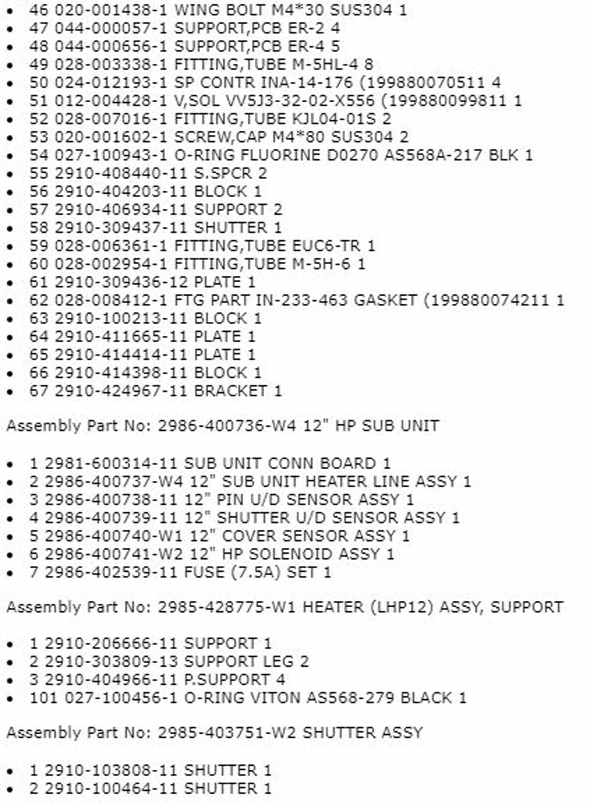 사진 사용됨 TEL / TOKYO ELECTRON Spare parts for ACT 12 판매용