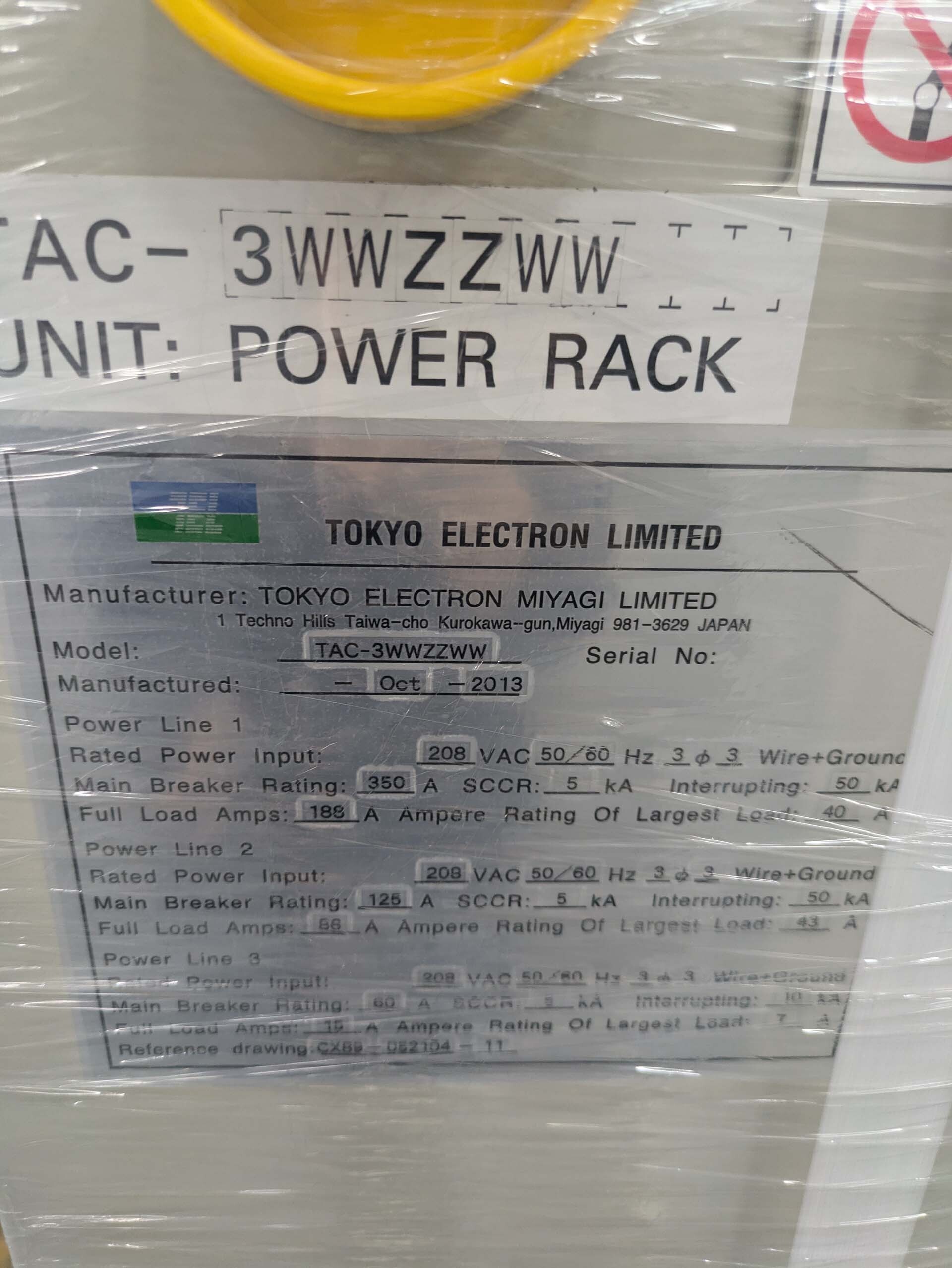 图为 已使用的 TEL / TOKYO ELECTRON TAC-3WWZZWW 待售