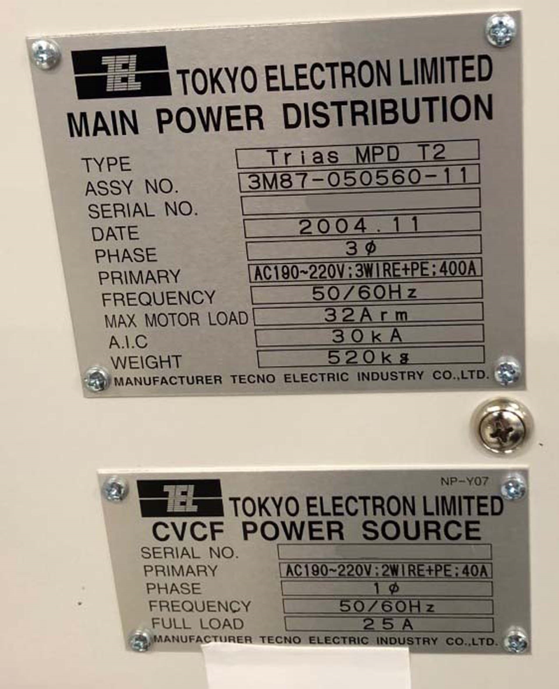 TEL / TOKYO ELECTRON Trias 用待售的價格#9241671 > 購買from CAE