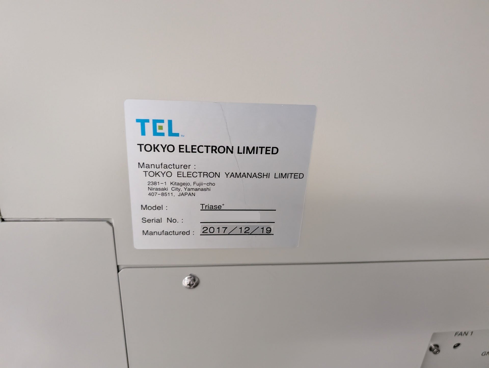 사진 사용됨 TEL / TOKYO ELECTRON Trias 판매용
