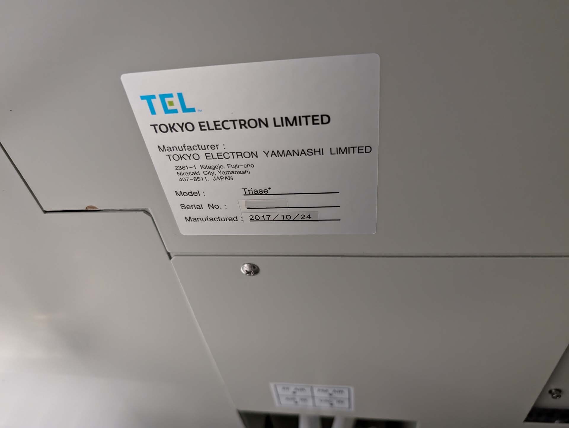 圖為 已使用的 TEL / TOKYO ELECTRON Triase+ 待售