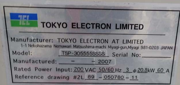 Foto Verwendet TEL / TOKYO ELECTRON TSP-305555SSSS Zum Verkauf