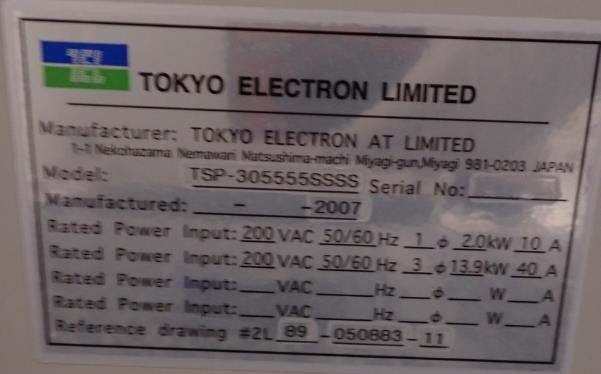 Foto Verwendet TEL / TOKYO ELECTRON TSP-305555SSSS Zum Verkauf