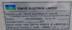 Foto Verwendet TEL / TOKYO ELECTRON TSP-305555SSSS Zum Verkauf