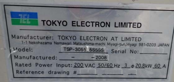 Foto Verwendet TEL / TOKYO ELECTRON TSP-305555SSSS Zum Verkauf