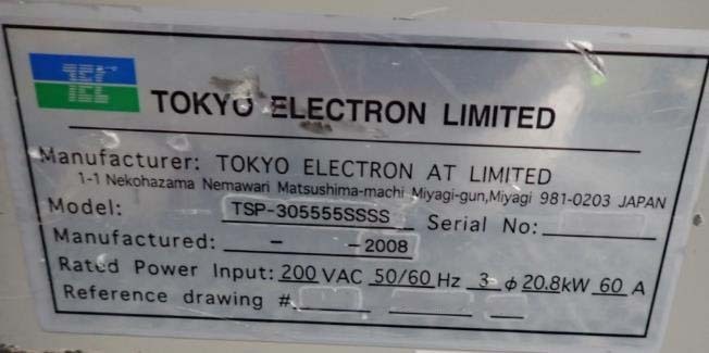 Foto Verwendet TEL / TOKYO ELECTRON TSP-305555SSSS Zum Verkauf
