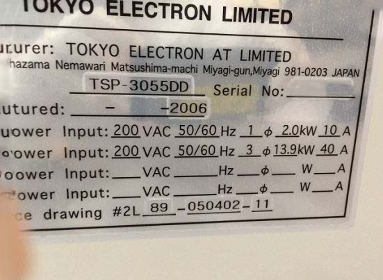 图为 已使用的 TEL / TOKYO ELECTRON TSP-3055DD 待售