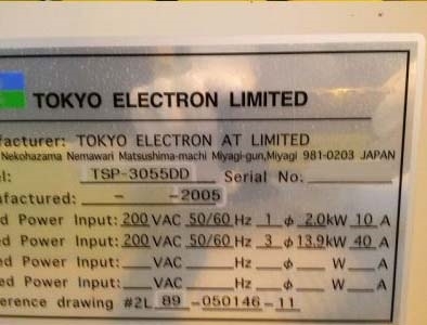 图为 已使用的 TEL / TOKYO ELECTRON TSP-3055DD 待售