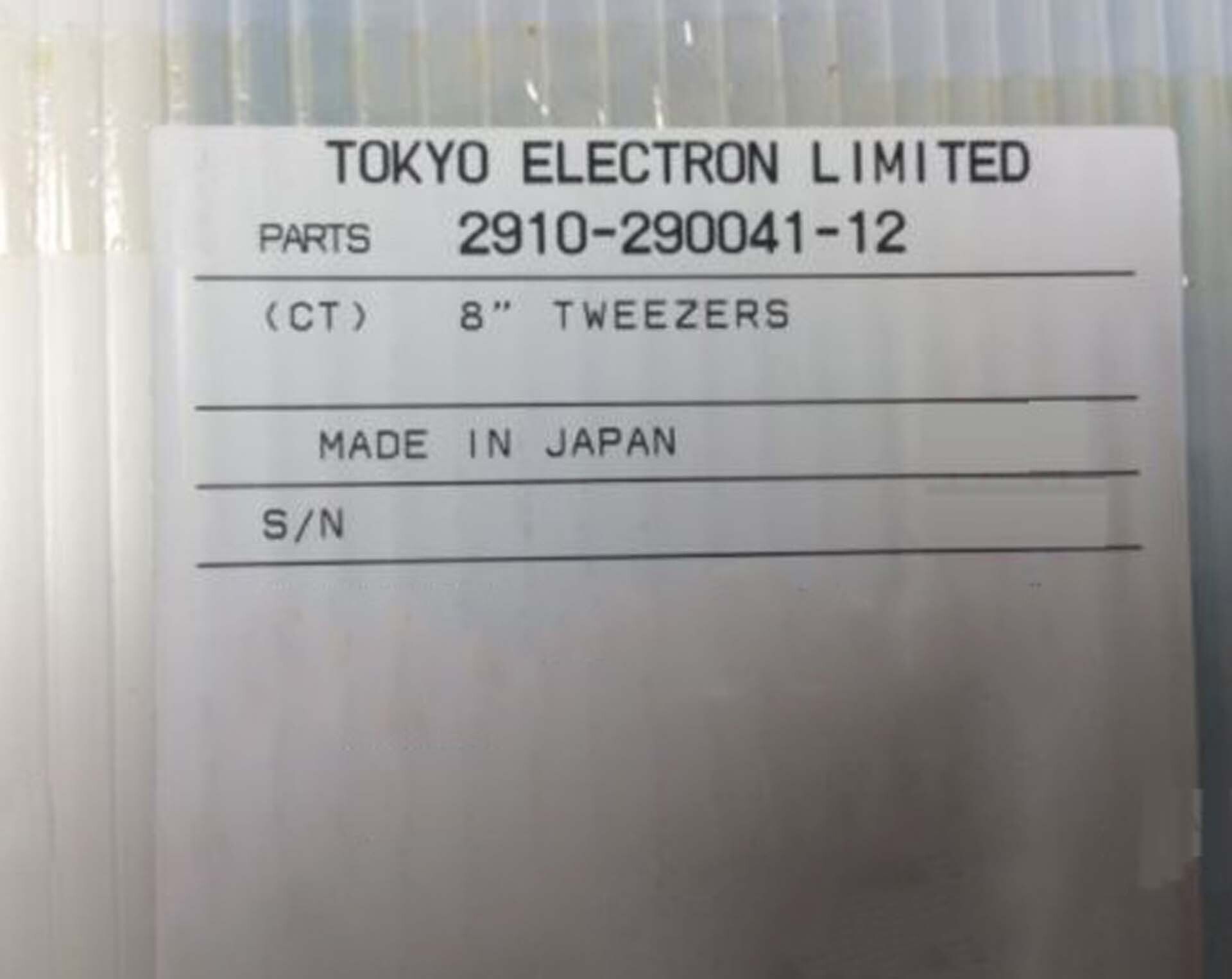 Photo Used TEL / TOKYO ELECTRON 2910-290041-12 For Sale