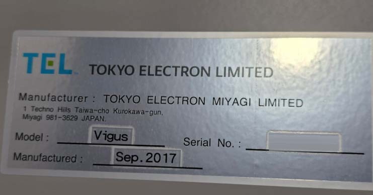 사진 사용됨 TEL / TOKYO ELECTRON Vigus 판매용