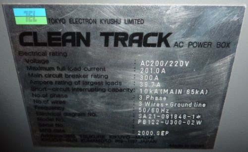 フォト（写真） 使用される TEL / TOKYO ELECTRON Clean Track ACT 12 販売のために