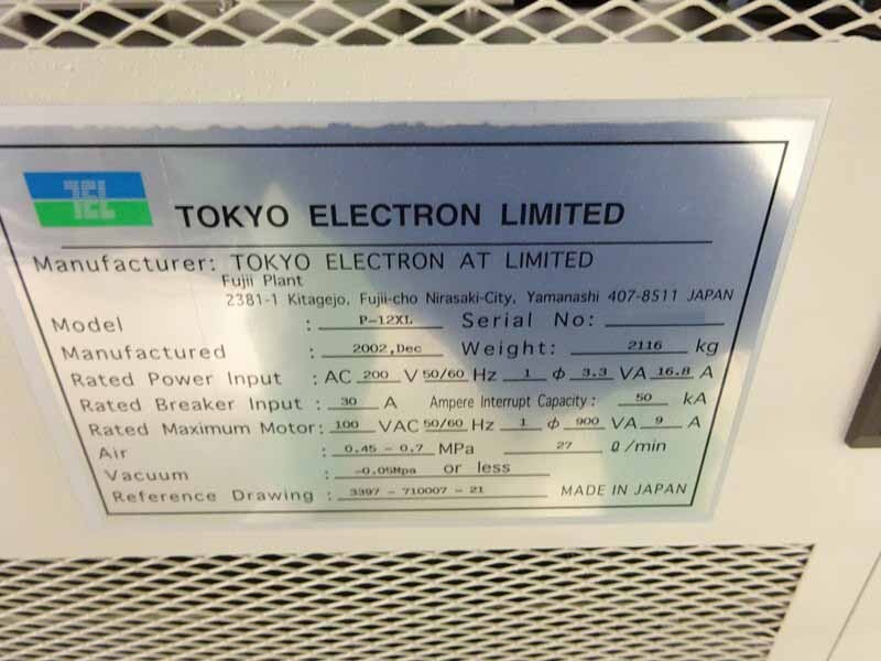 Photo Used TEL / TOKYO ELECTRON P-12XL For Sale